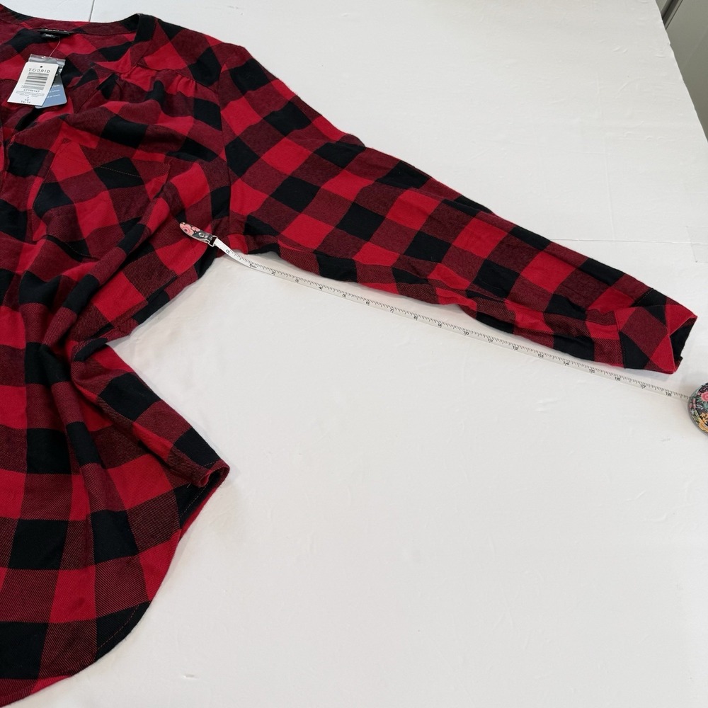 NWT Torrid Harper Buffalo Plaid Soft Flannel Pullover Tunic Shirt Size 1X - Picture 11 of 12